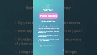 🥳 Creative END OF YEAR post ideas!  #instagram #tiktok