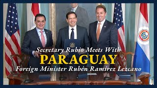 Secretary Rubio participates in a Memorandum of Understanding signing ceremony