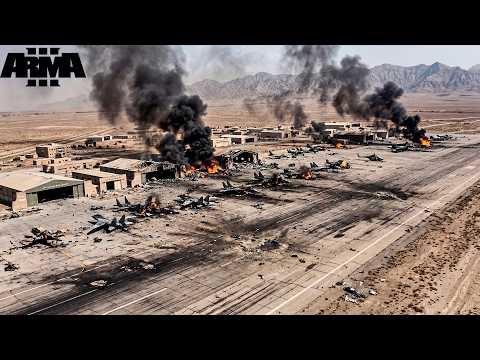 JUST NOW! THE LAST Iranian Military Airfield WIPED OUT by U.S.-Israeli B-2 Spirit Bombers! ARMA 3
