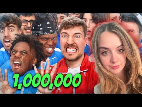 50 YOUTUBERS COMPITEN POR $1,000,000 | REACCIONANDO A MRBEAST