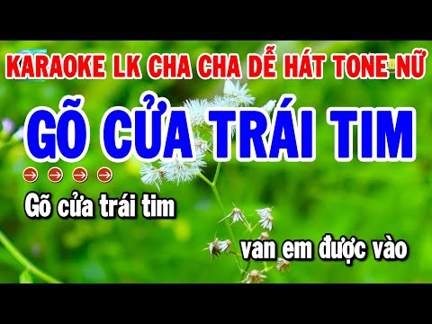 Karaoke Liên Khúc Tone Nữ Nhạc Sống Rumba Chuẩn 2025 | Gõ Cửa Trái Tim – Con Đường Xưa Em Đi