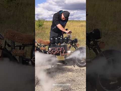 steam power motorbike 🔥😲 #steam #motorcycle #bike #technology #facts #hindi #automobile #shorts