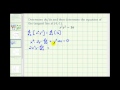Differentiation and Tangent Line Concepts