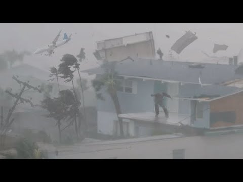 Hurricane Milton! Scariest Tornado Moments Ever Caught On Camera !  Fort Myers, Florida, USA