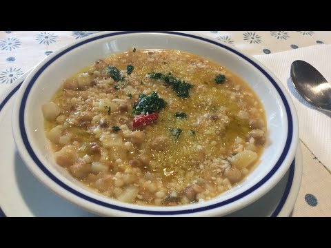 Minestra di ceci con fregola sarda (videoricetta n. 1192)