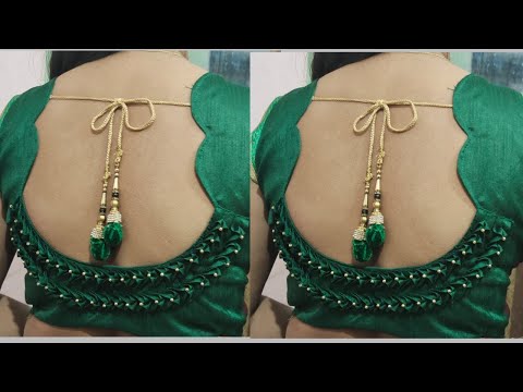 Very beautiful new letest back neck blouse design cutting and stitching | blouse design