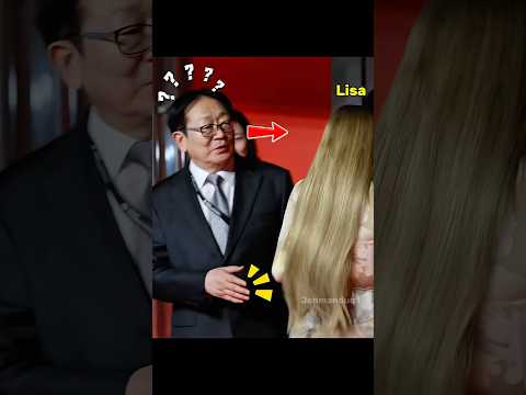 Lisa quickly realized she forgot to shake his hand #blackpinkedit #lalisa