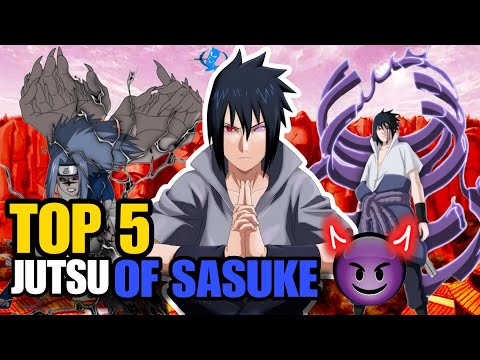 Top 5 Most Powerful JUTSUS of SASUKE UCHIHA 💪 | Explained in Hindi | #naruto #viral #anime