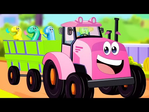 Wheels On The Tractor Go Round And Round, Vehicle Song for Kids by Mr Baby