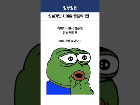 일본가면 사야할 꿀템약 1탄