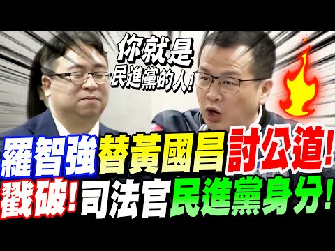 【AI字幕】羅智強看不下去!替黃國昌討公道!戳破!司法官民進黨籍身分!司法院質詢 #大法官釋憲