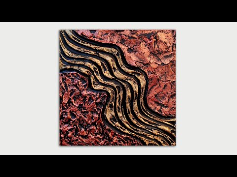 Textured Abstract Painting 3-D Art Canvas: Texturing with Modelling Paste