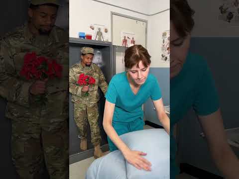 Army husband's surprise for nurse wife is the ultimate romantic gesture! #Shorts