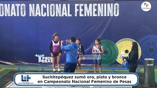 Suchitepéquez estuvo en el podio del campeonato nacional Femenino de Pesas