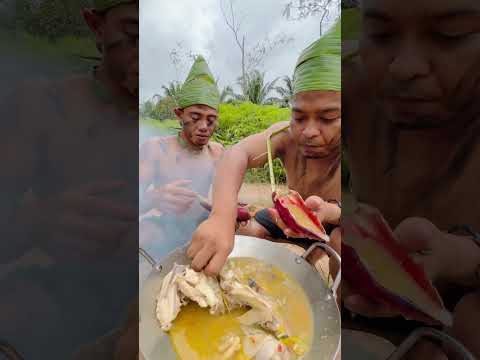 Mengikuti suku afrika tuk tuk makan langsung #mukbang