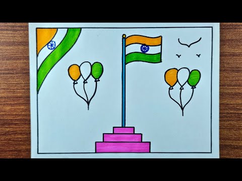 Very easy Republic day drawing | Republic day poster drawing | Happy republic day drawing