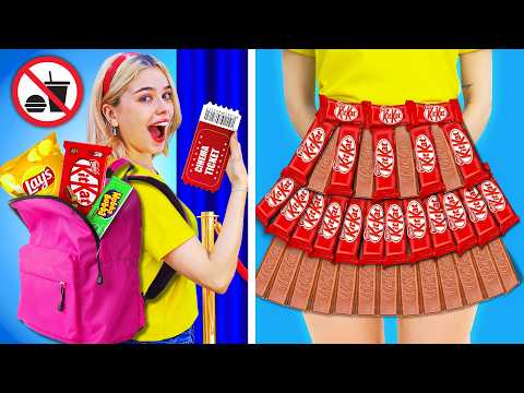 How to Sneak Candies into the Movies! Useful Food Hacks & Funny Relatable Situations by Crafty Hype