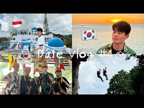 (date vlog🇮🇩🇰🇷) #4 Ke Santorini Versi Tondano, Main Zipline Terpanjang Di Indonesia Timur