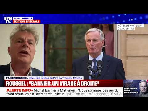 Réaction de Fabien Roussel à la nomination de Michel Barnier comme Premier ministre