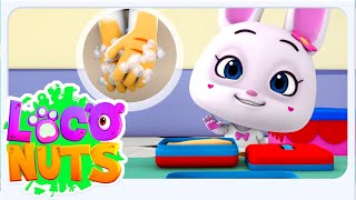 Wash Your Hand Cartoon Video, हिंदी कार्टून, Loco Nuts Nursery Rhyme For Kids