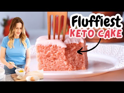 Adding THIS makes this keto cake so fluffy!!