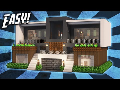 Minecraft: How To Build A Modern Mansion House Tutorial (#51)