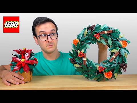 LEGO Poinsettia and Christmas Wreath REVIEW