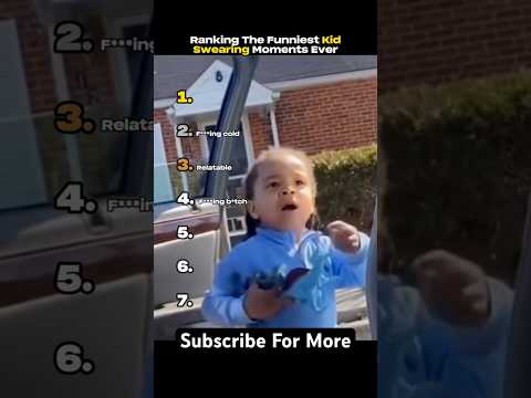 Ranking The Funniest Kid swearing MOMENTS EVER #shorts #funny #kids #cussing #comedy
