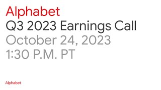 Alphabet 2023 Q3 Earnings Call
