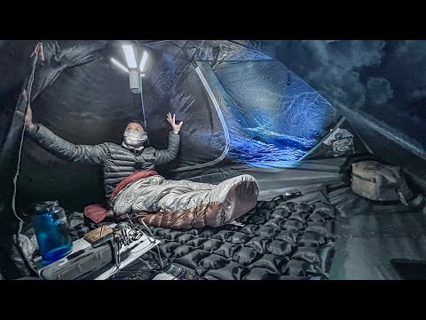 CAMPING ALONE IN THE MIDDLE OF A STORM • RELAXING AND UNWINDING IN COZY LITTLE TENT • NATURE ASMR