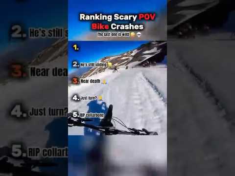 Ranking the scariest POV bike crashes pt3 #mtb #bike
