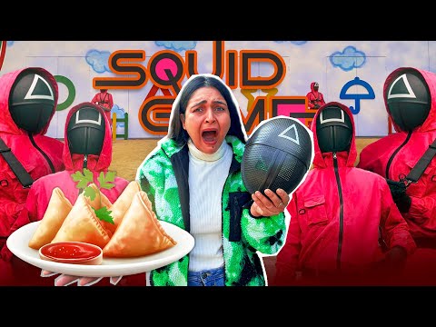 60 minute SQUID GAME Food Challenge 🔥 || Having Only ONE SHAPE Food 😱