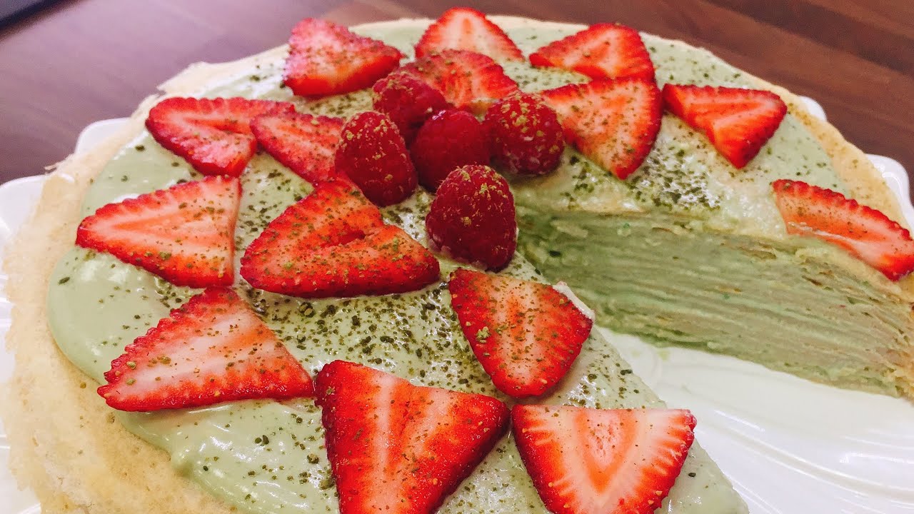 Matcha Green Tea Crepe Cake CHEAP CLEAN EATS - Blogilates