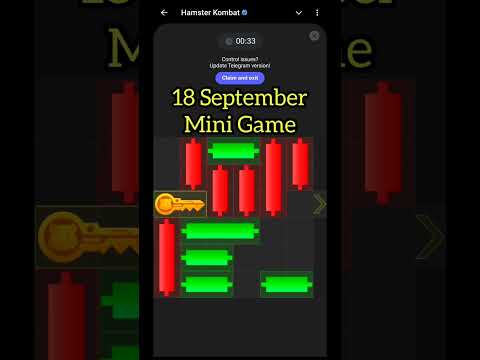 Hamster Kombat Mini Game 18 September | Mini Game 18 September Hamster Game|Hamster Kombat Mini Game