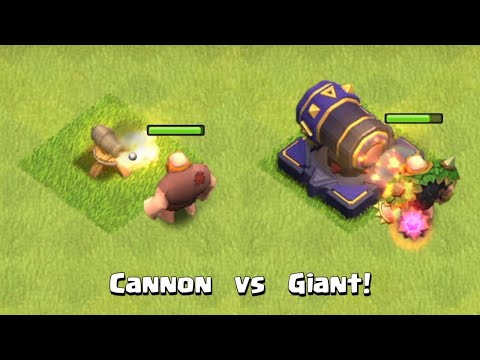 Every Level Giant vs Cannon | Clash of Clans