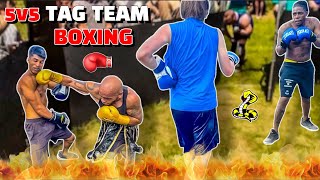 10 MEN TAG TEAM BOXING 2 TEAMS DO BATTLE!!!!