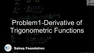 Problem1-Derivative of Trigonometric Functions