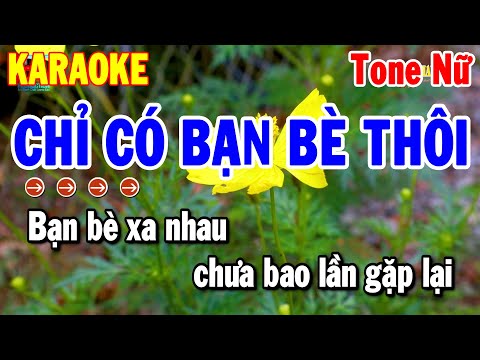 Karaoke Chỉ Có Bạn Bè Thôi Tone Nữ Nhạc Sống Rumba Dễ Hát 2024 | Thanh Hải