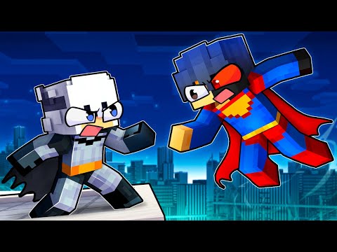 Playing Minecraft as SUPER HEROES!