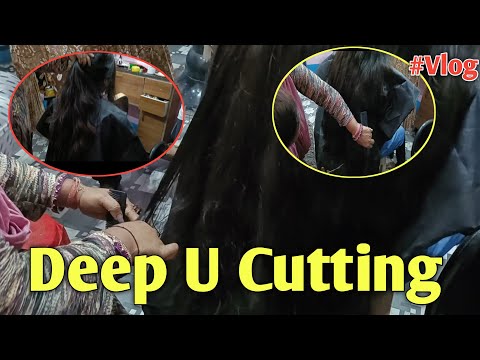 Deep U Cutting Kaise Kare | Beauty Parlour Video | How To Deep Hair Cut at Saloon