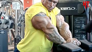 ARM DAY WITH BLOND MYTH - CRAZIEST ARMS EVER SEEN IN BODYBUILDING - LEE PRIEST MOTIVATION