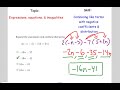 Combining Like Terms and Distributing Negative Coefficients