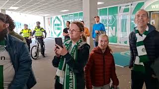 #groaza Aankomst spelersbus FC Groningen 