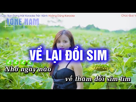 Karaoke Về Lại Đồi Sim Tone Nam ( HAY NHẤT ) Hoàng Dũng Karaoke