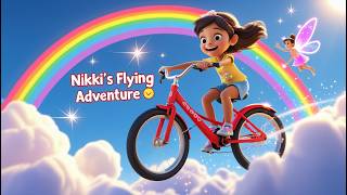 निक्की और उसकी उड़ने वाली साइकिल 🚲✨ | Magical Hindi Story for Kids | Flying Bicycle Adventure