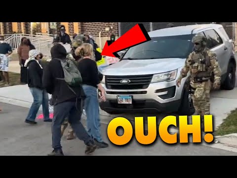 She attempted to STOP this ICE vehicle in its tracks...