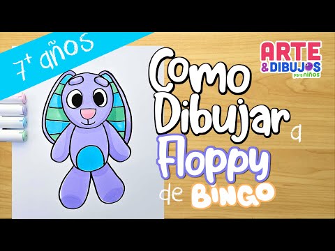 Como dibujar a FLOPPY de BINGO Y BLUEY | Arte y Dibujos para Niños