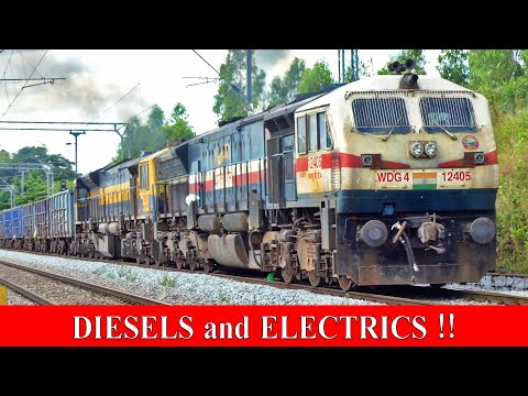 DIESEL and ELECTRIC Trains on TUMKUR - BANGALORE Line | Indian Railways