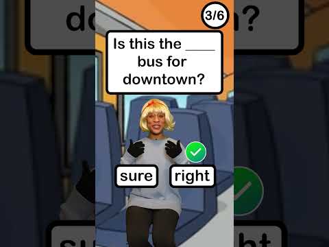 Interactive English Quiz Story: Bus Vocabulary