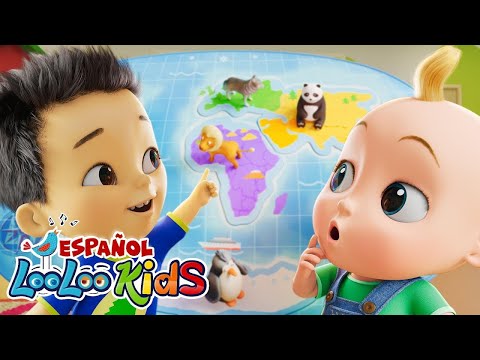 Los Siete Continentes 🌍 Música Infantil Divertida y Educativa - Canta y Aprende con LooLoo Kids 🎶📚